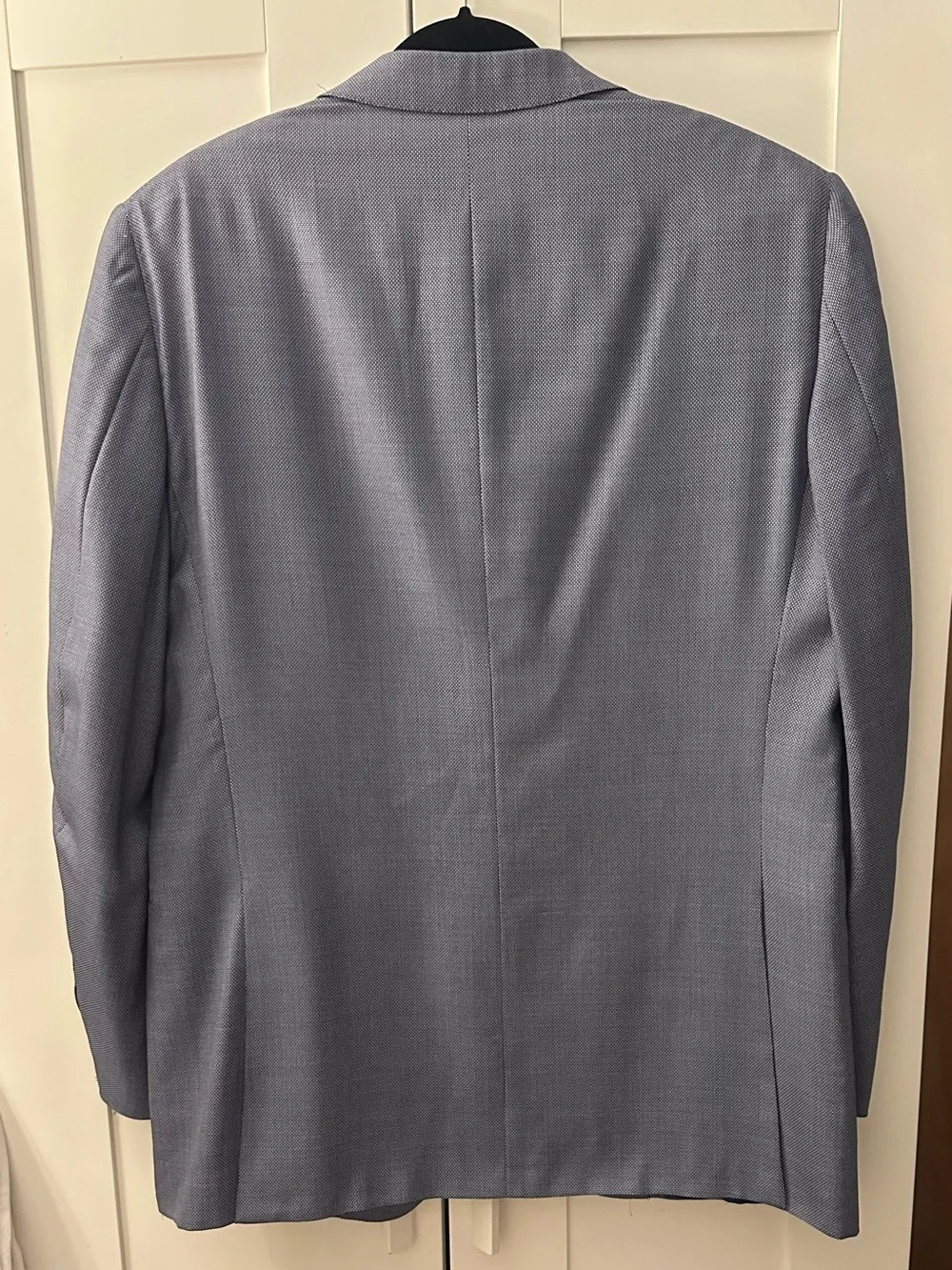 Ermenegildo Zegna Trofeo 600 Light Gray/Blue WoolSilk Blazer US44L Mila